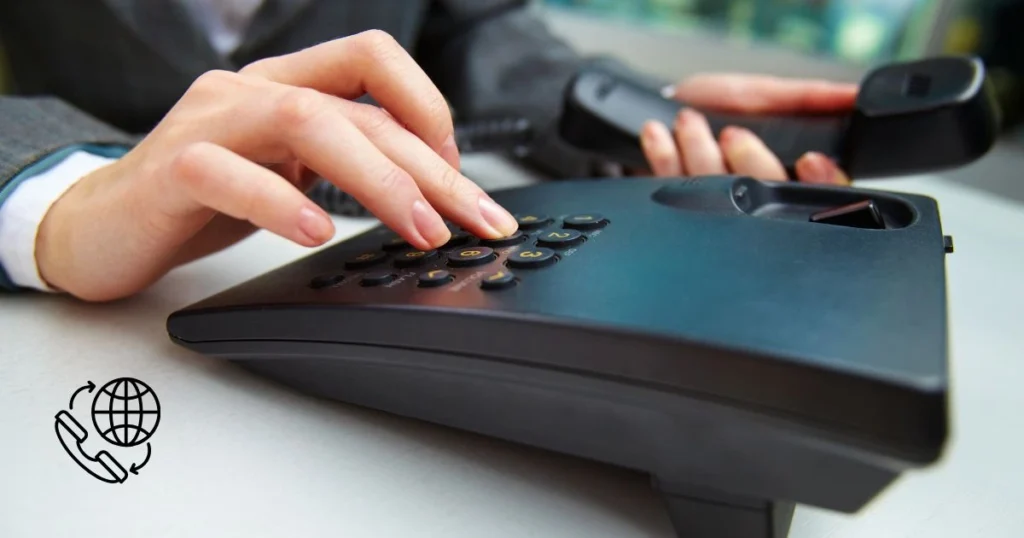 punching 917 area code in a telephone