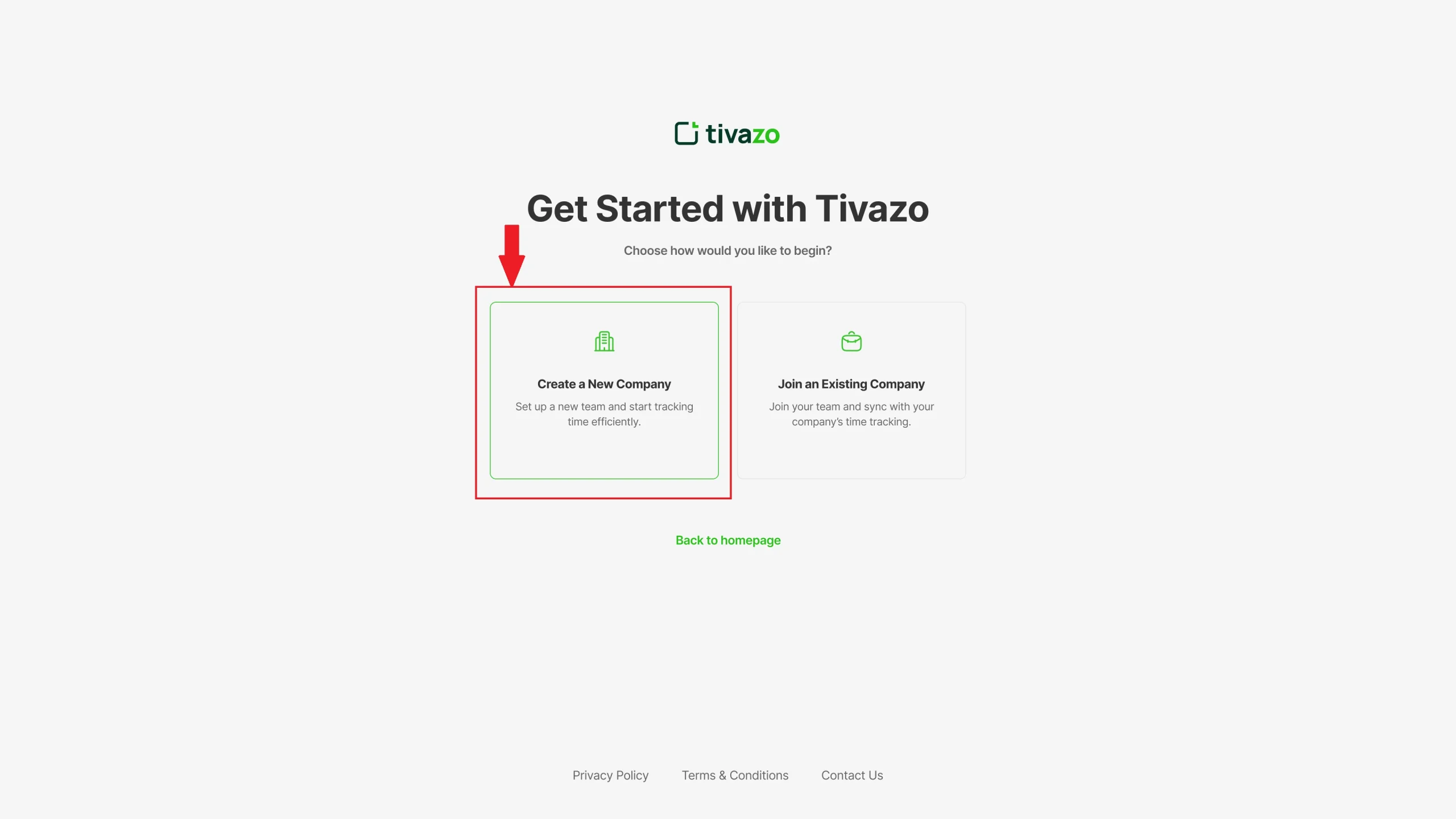 Create Company Screenshot