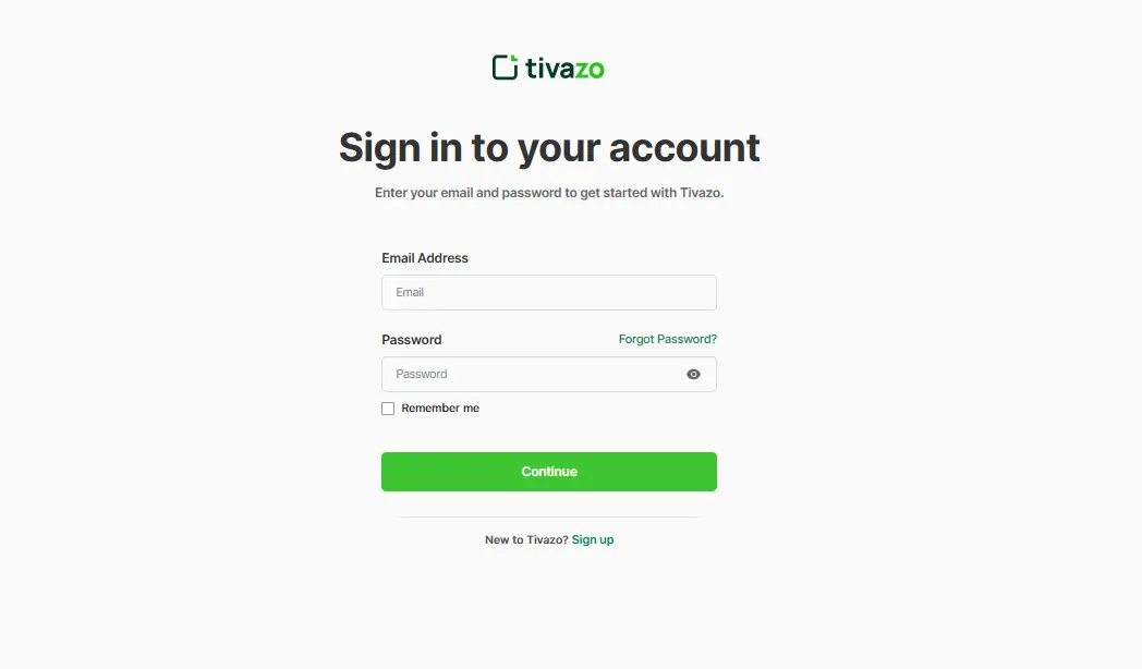 Sign In Screenshot