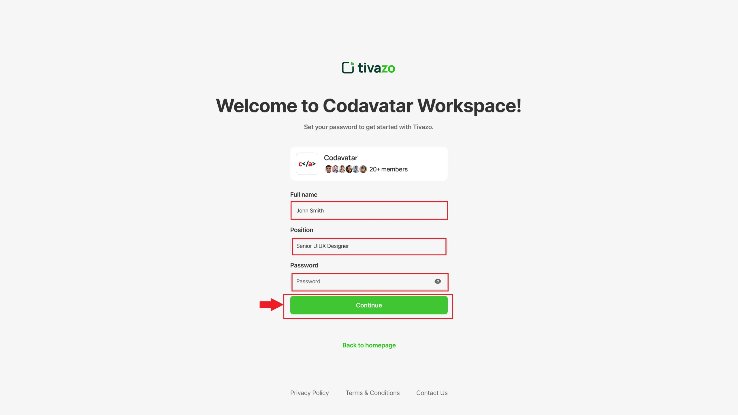 Member login Screenshot