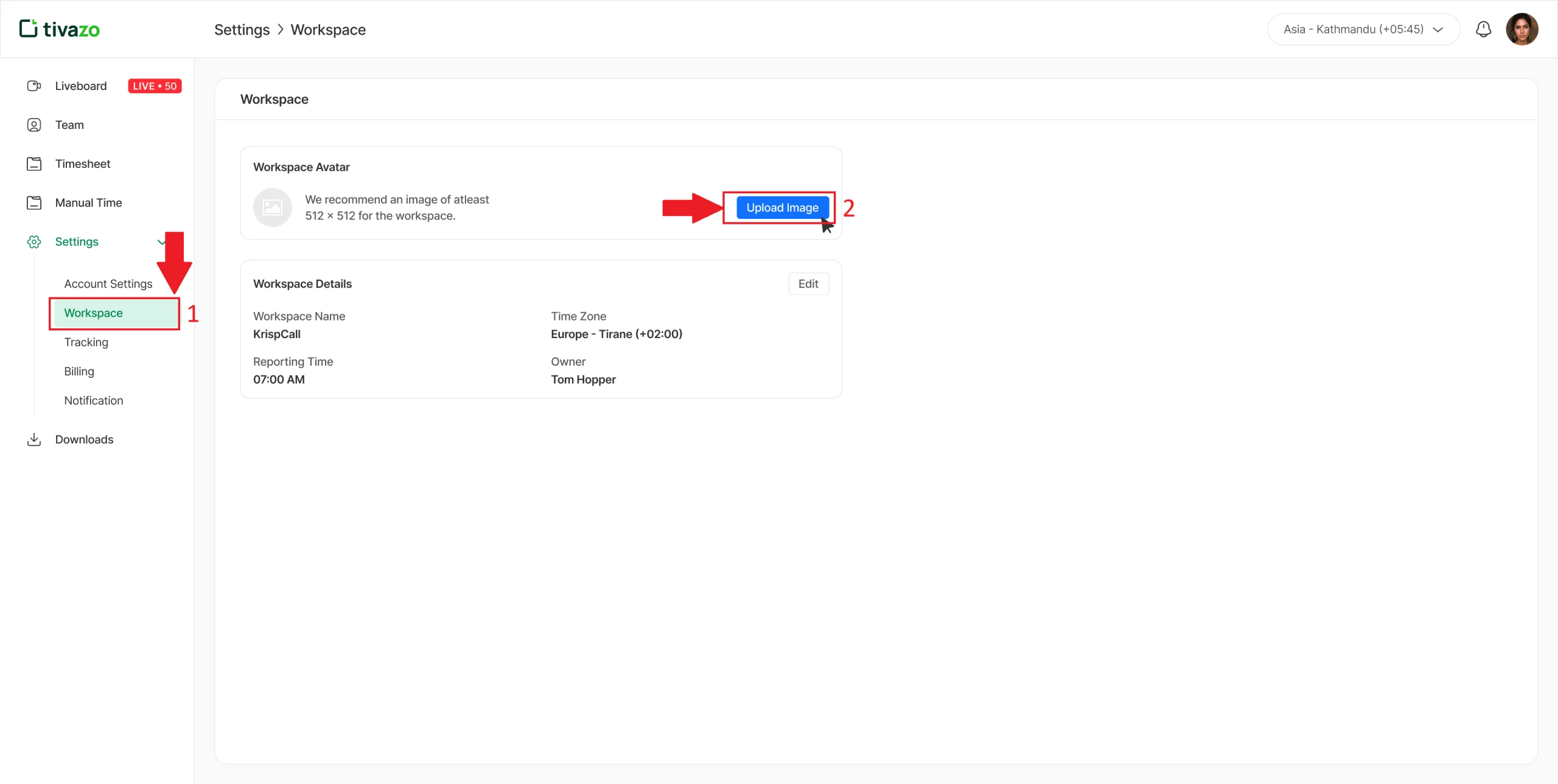 Workspace Screenshot
