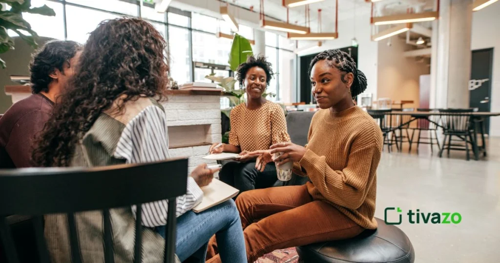 advantages of office work discussion in office