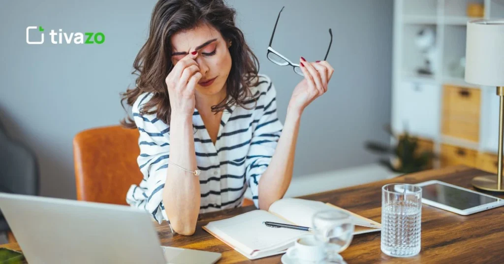 a woman Working Under Pressure and Succeed in office