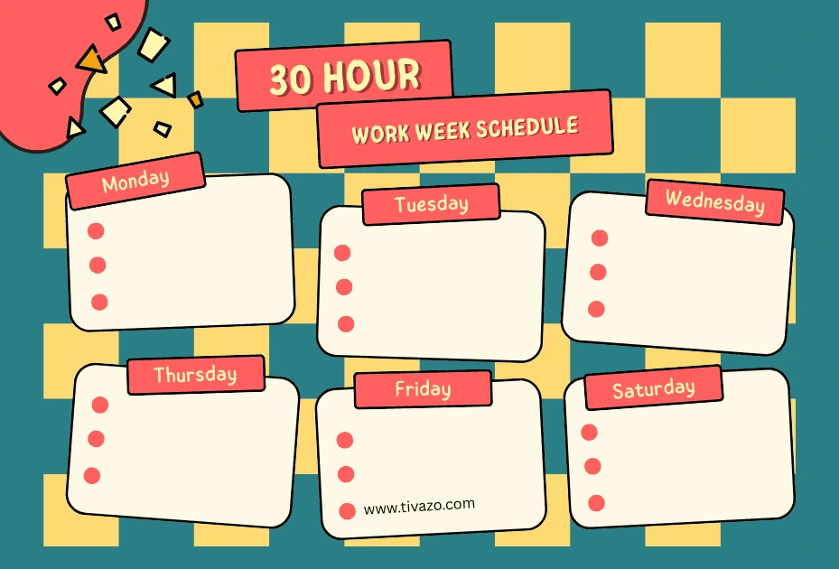 30 hour work week schedule