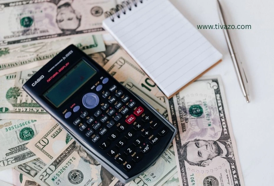a picture of calculator determine cost overruns