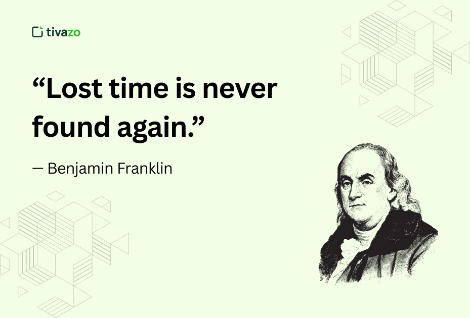 quotes about time management by Benjamin Franklin