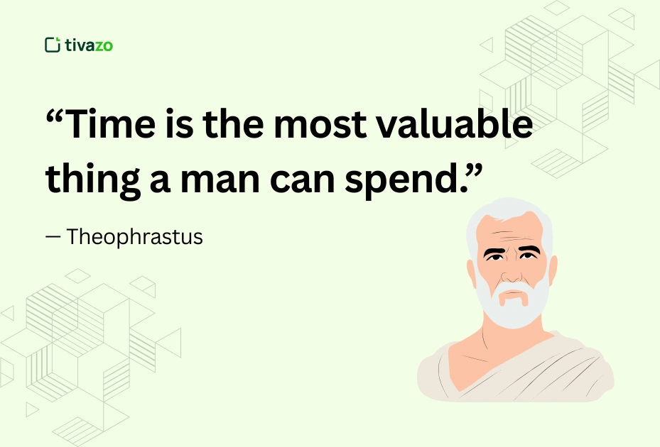 quotes about time management by Theophrastus